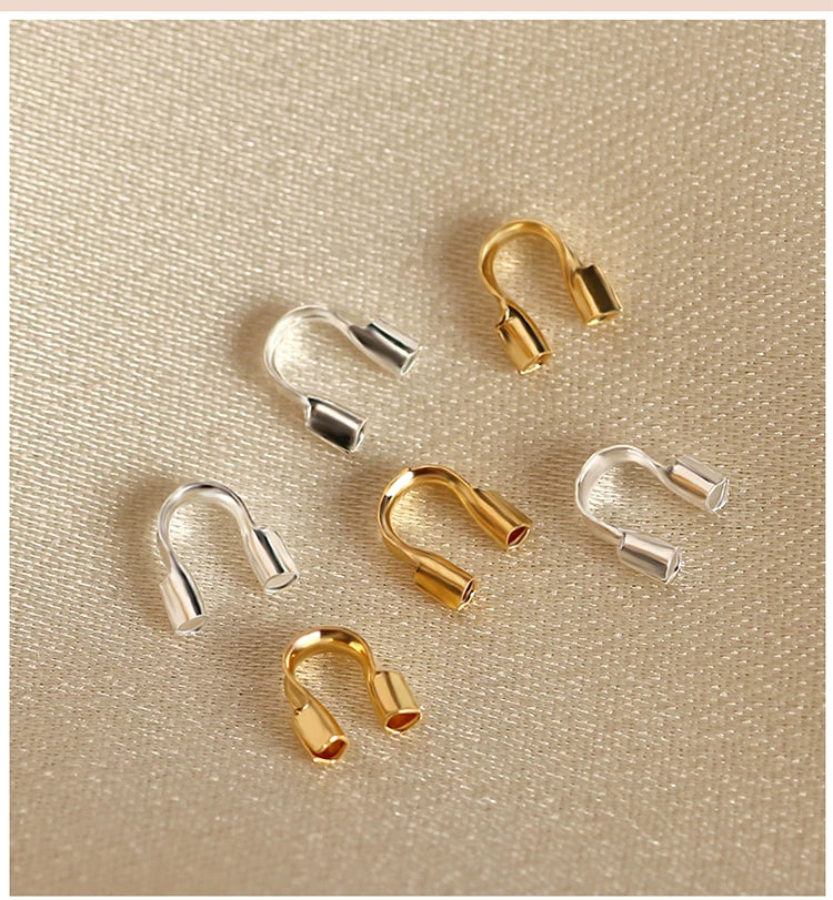 (EC002) 50 pcs / DIY Copper U-shaped Clasp Horseshoe Clasp Bracelet Closure Gold-plated Jewelry Accessories