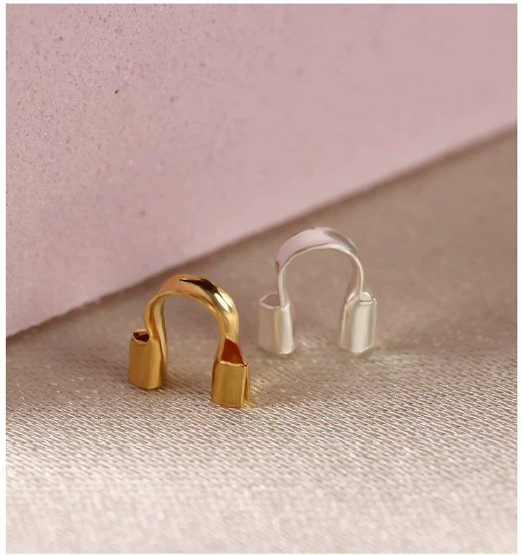 (EC002) 50 pcs / DIY Copper U-shaped Clasp Horseshoe Clasp Bracelet Closure Gold-plated Jewelry Accessories