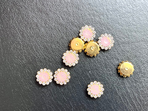 50 Pcs / 12mm / Gold Sew On Rhinestones S10G