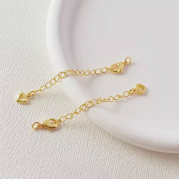 5 pcs / Gold Plated Extension with clasp  EK104