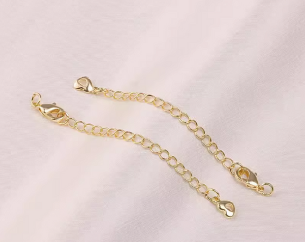 5 pcs / Gold Plated Extension with clasp  EK104