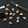 (EC001) 20pcs / Stainless Steel Positioning Jewelry Clasp Crimp End Beads Closure Buckle for Wire Stopper Beads DIY Jewelry Accessories
