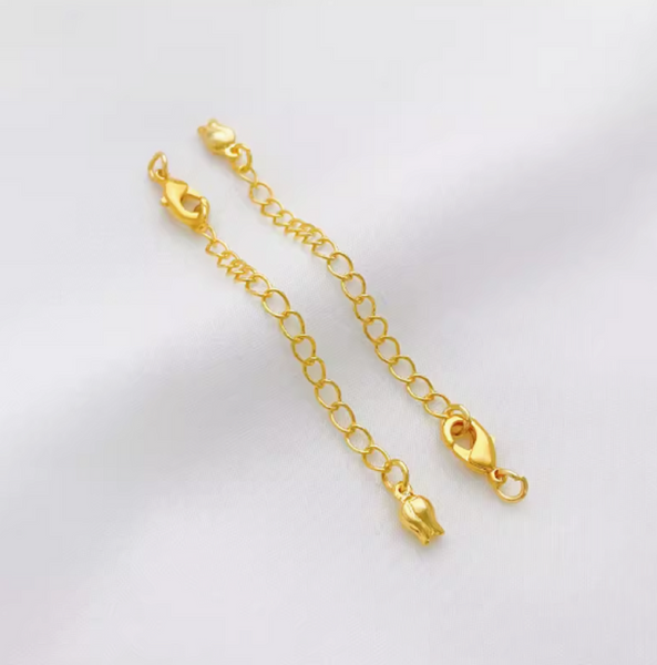 5 pcs / Gold Plated Extension with clasp  EK103