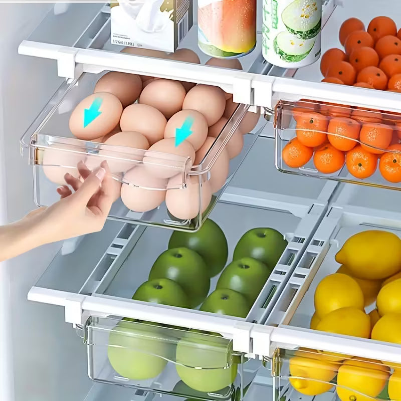 Refrigerator drawer organizer