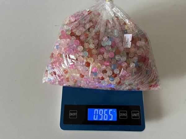 8mm (72g) / Mixed Frosted Beads, Jewellery Making GB006