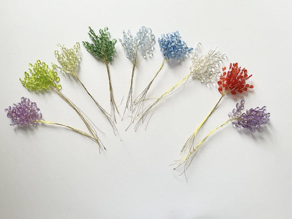 10 Stems / Crystal Bead Leaf Spray  FS21G