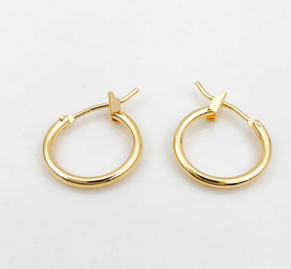 10 pcs / Gold Plated Earrings Hoop, Jewellery Making Findings  EK05