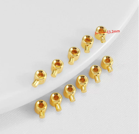 (EC001) 20pcs / Stainless Steel Positioning Jewelry Clasp Crimp End Beads Closure Buckle for Wire Stopper Beads DIY Jewelry Accessories