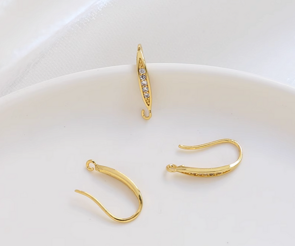 10 pcs / Gold Plated Earrings Hoop EK111