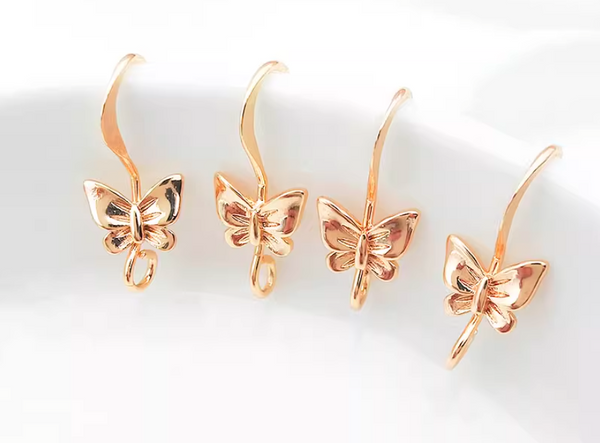 10 pcs /  Gold Plated / Earrings Hooks  EK42 (A339)