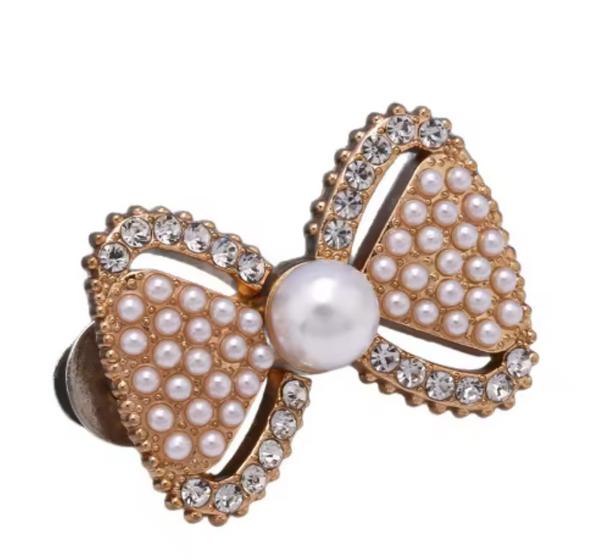 10 pcs / DIY Flat Back Crystal Bows, Card Decor, Headband Accessories, Craft Supplier (CB888)