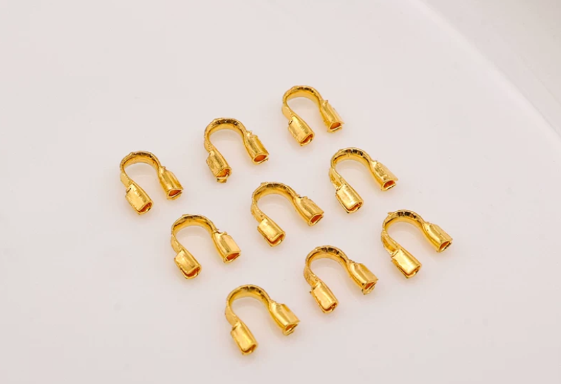 (EC002) 50 pcs / DIY Copper U-shaped Clasp Horseshoe Clasp Bracelet Closure Gold-plated Jewelry Accessories