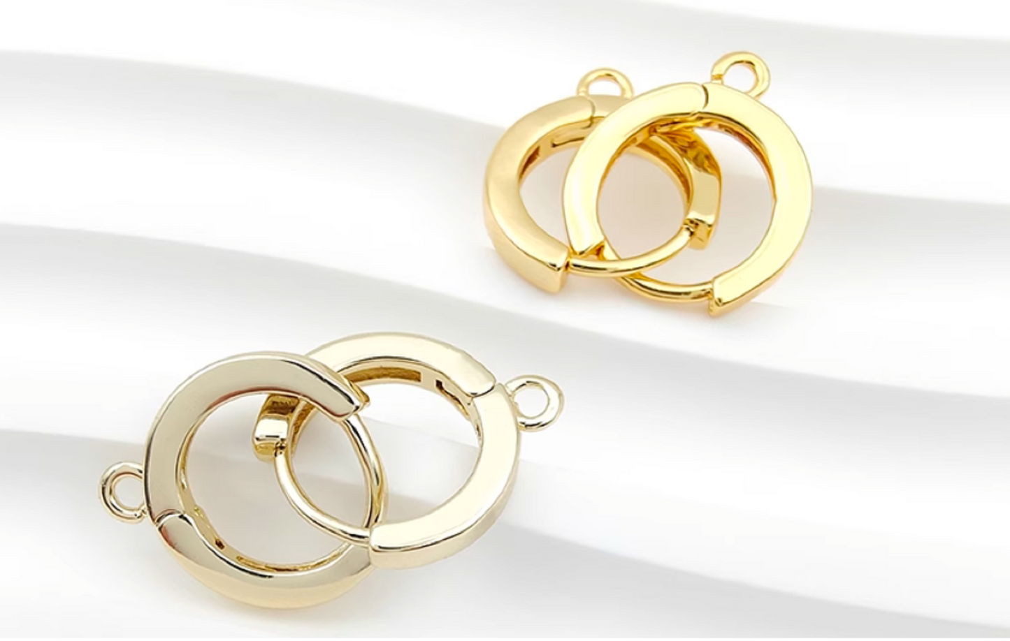 (EK110) 10 pcs / Gold Plated Base French Hoop Earrings