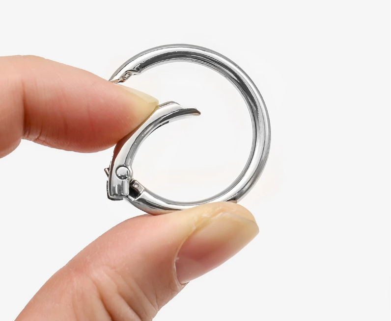 10 pieces / Metal Spring Clasps O-Ring