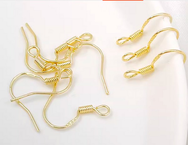 20 pcs / 14K, 18K Gold Plated Fish Hook Earrings  EK69