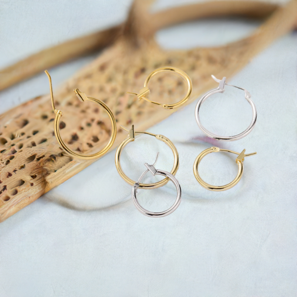 10 pcs / Gold Plated Earrings Hoop, DIY Jewellery Making Findings  EK63