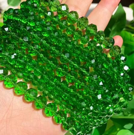 180 pcs / 6mm / Rondelle Gass Beads, Jewellery Making