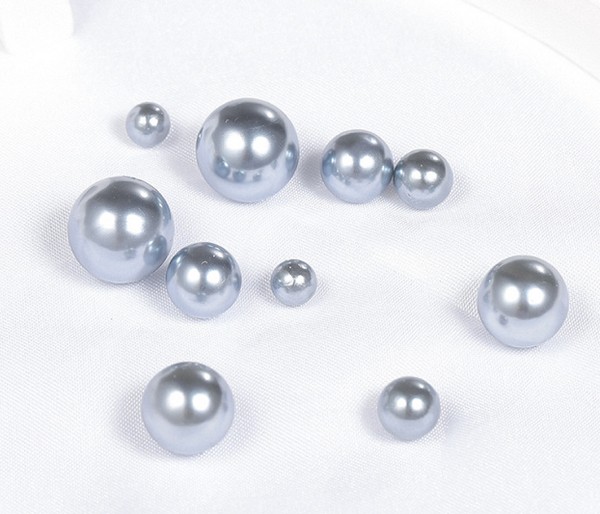 6mm, 8mm, 10mm / No hole Dark Silver Grey Round Pearl Beads