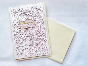 3 sets / Luxury Standard Lace Birthday Card with Envelopes, Love Standard Card  C647