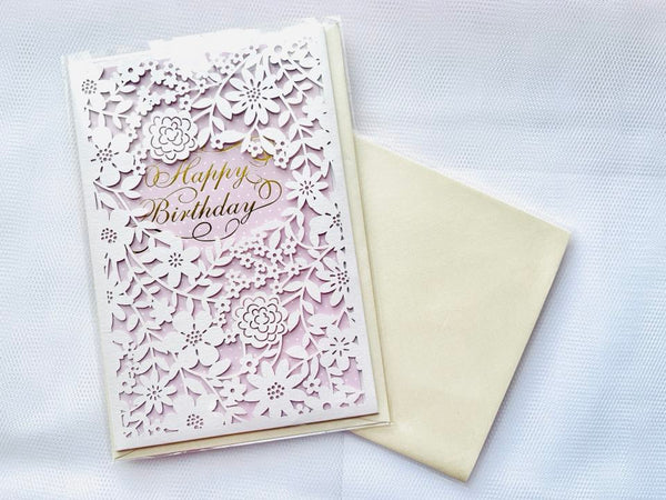 3 sets / Luxury Standard Lace Birthday Card with Envelopes, Love Standard Card  C647