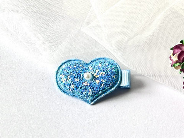 4.5 x 3cm / Handmade 3D Baby Glitter Heart Hair Clip, Girl  Hair Clip, Baby Hair Accessories  BC001