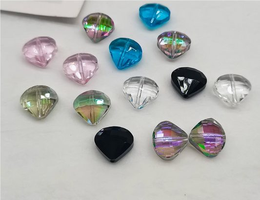 20 pcs / 12mm / Straight Hole Hot Balloon shaped artificial crystal glass beads, DIY jewelry making