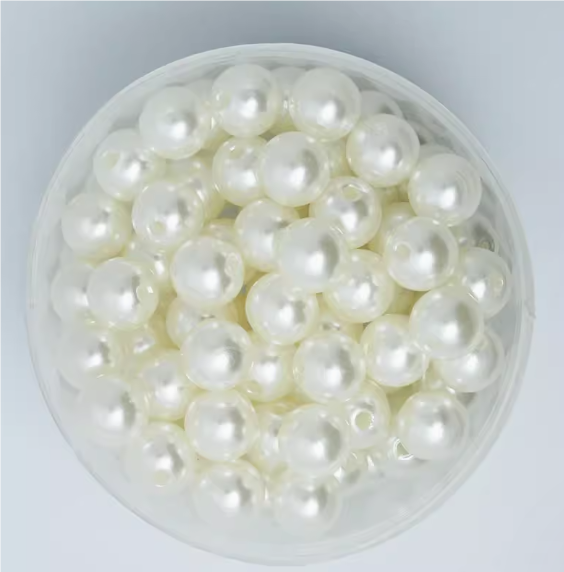 3mm-12mm / Round White Pearl Beads