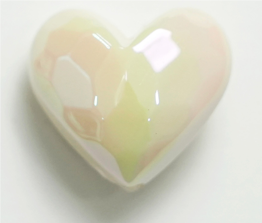 10 pcs / 19 x 17mm / High Quality Assorted Shiny Acrylic Heart Beads, Heart Spacers For Jewellery Making (BB102)