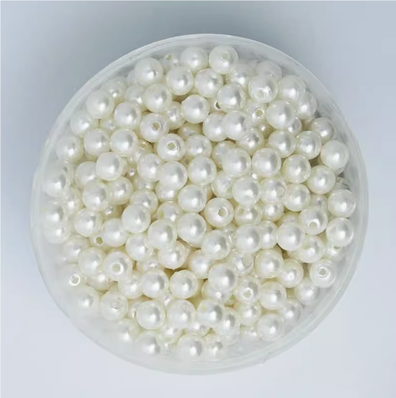 3mm-12mm / Round White Pearl Beads