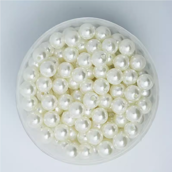 3mm-12mm / Round White Pearl Beads