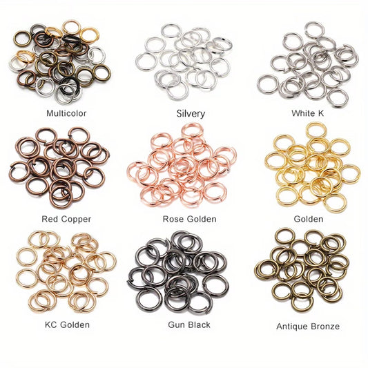 100 Pcs /  4mm-7mm / Open Jump Rings for Jewellery Making