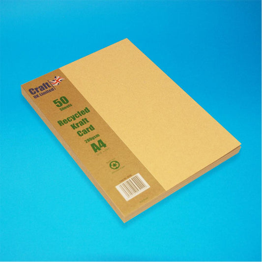 50 Sheet Pack / A4 Kraft Card Recycled  LINE2042 (Wholesale)