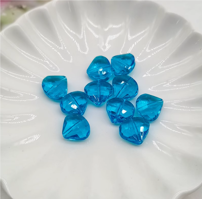 20 pcs / 12mm / Straight Hole Hot Balloon shaped artificial crystal glass beads, DIY jewelry making