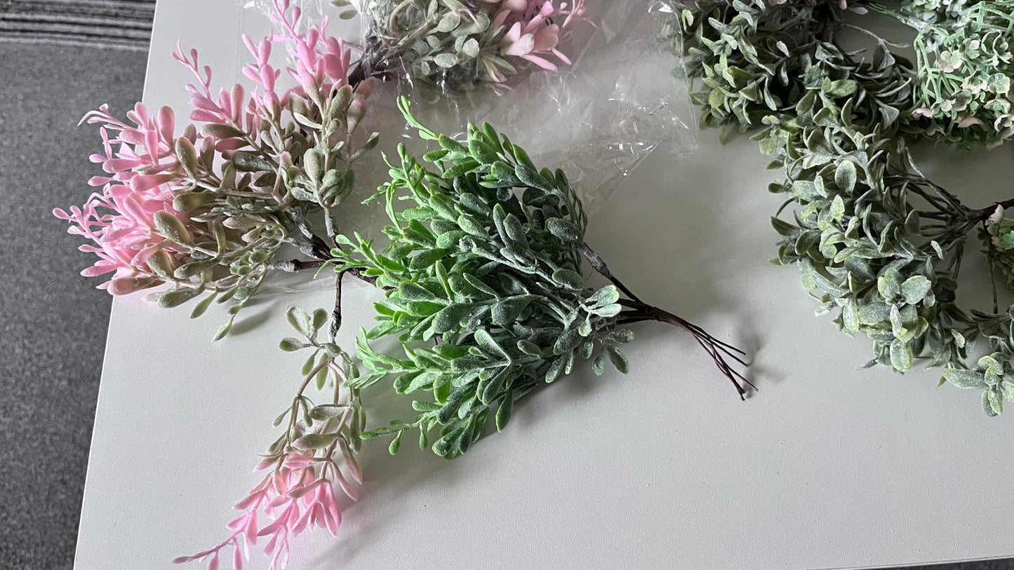 Stock clearance / 62 bunches / Brand new artificial leaves, wedding bouquet, flower arrangement