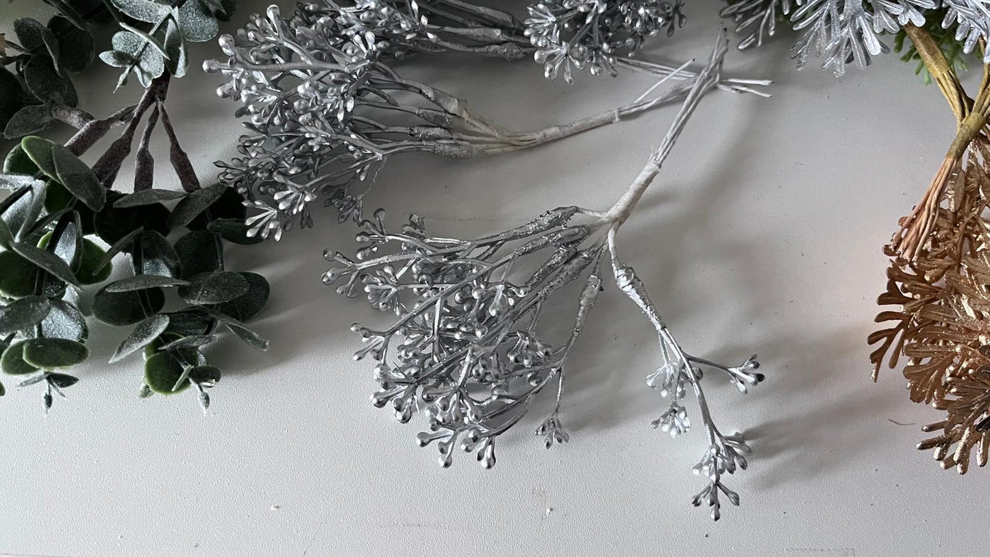 Stock clearance / 62 bunches / Brand new artificial leaves, wedding bouquet, flower arrangement