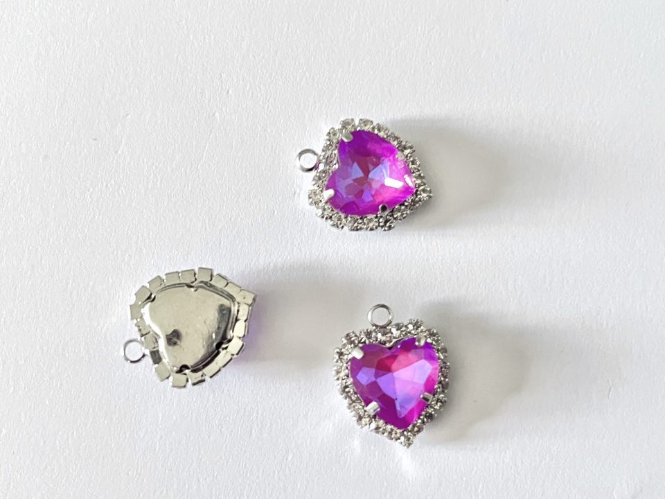 S17S (Moca)  10 pcs / 12mm / Silver Base Neon Pendant