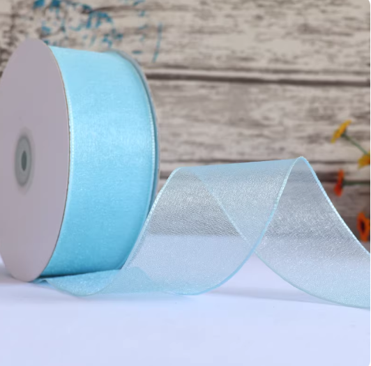 5 Meters / 4cm/ Soft Sheer Organza Ribbon for Wedding Invitations, Cake Boxes, and Crafts   R1