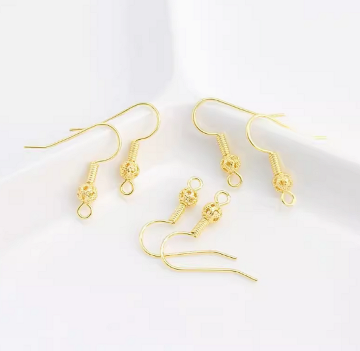 (EK40) 10 pcs /  Gold Plated / Earrings Hooks