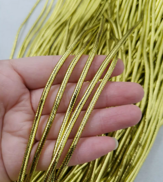 5 meters / 3mm / Gold, Silver Shinny Cords