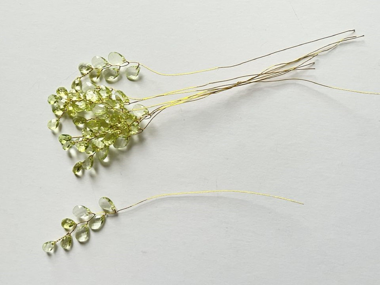 10 Stems / Crystal Bead Leaf Flower Spray  FS21G