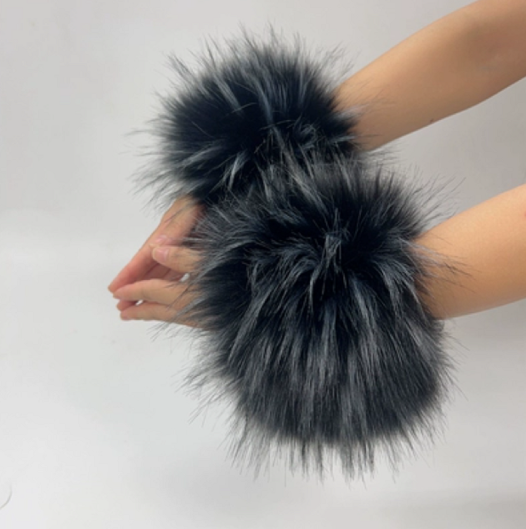 Faux Fur Wrist Cuffs, Fake Sleeve Cuffs, False Wrist Cuffs, Removable Wrist Cuffs SC701