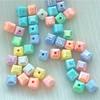 50 pcs / 8mm /High Quality Assorted Shiny Acrylic Square Beads, Imitation Pearl Square Beads For Jewellery Making (BB105)