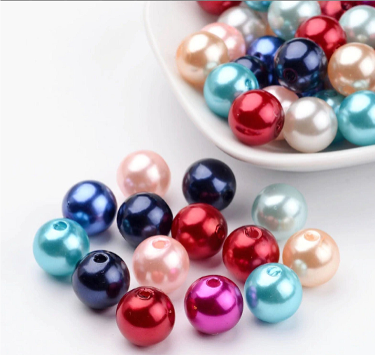 8mm, 10mm, 12mm / Round Acrylic Beads, Jewellery Making Beads