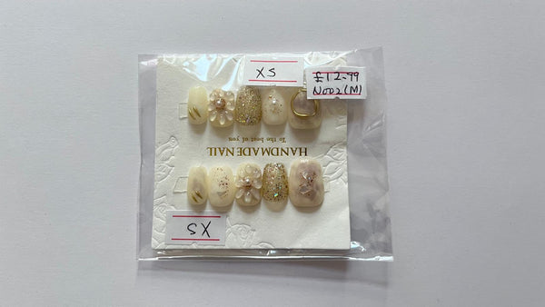 10 pcs / Press On Nails N002 (Size M)