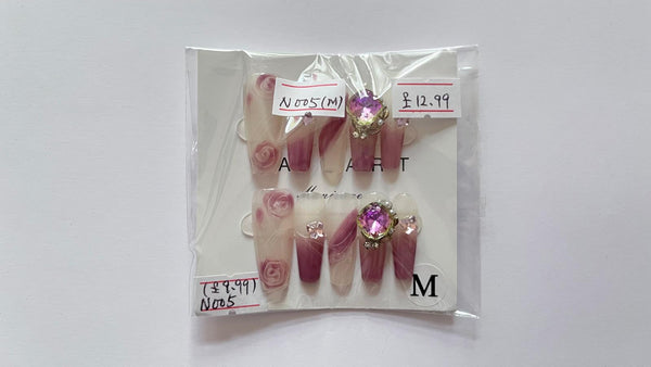 10 pcs / Press On Nails N005 (Size M)