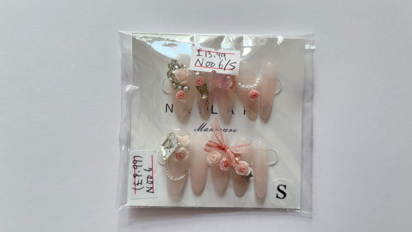 10 pcs / Press On Nails N006 (Size S)