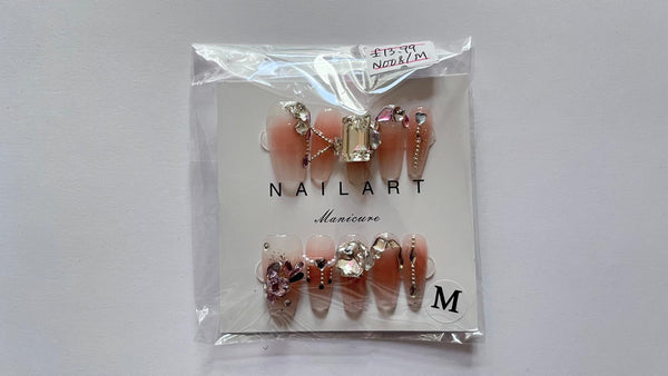 10 pcs / Press On Nails N008 (Size M)
