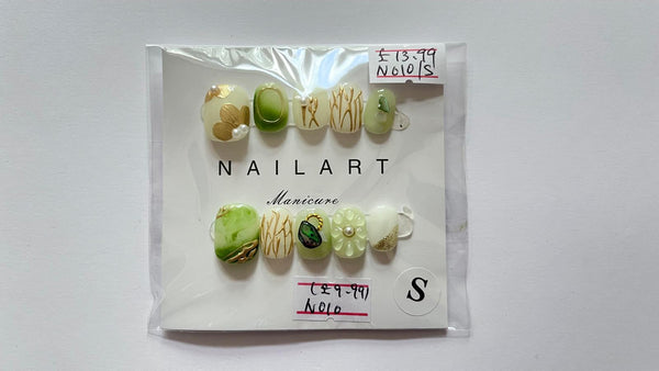 10 pcs / Press On Nails N010 (Size S)