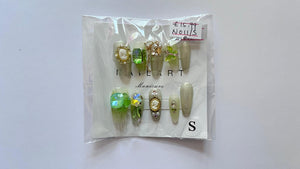 10 pcs / Press On Nails N011 (Size S)