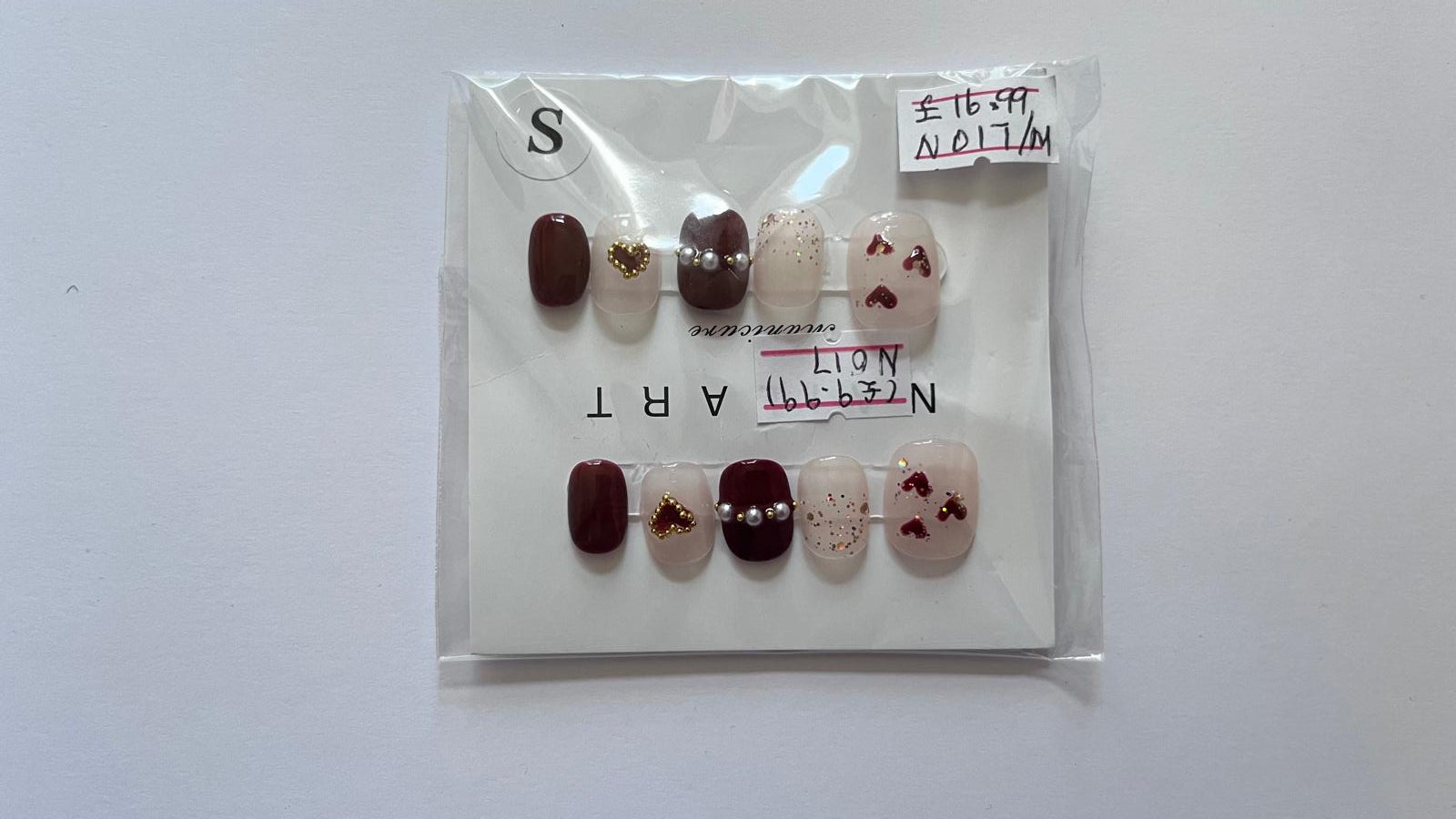 1 set Fake / False Press On Nails N017